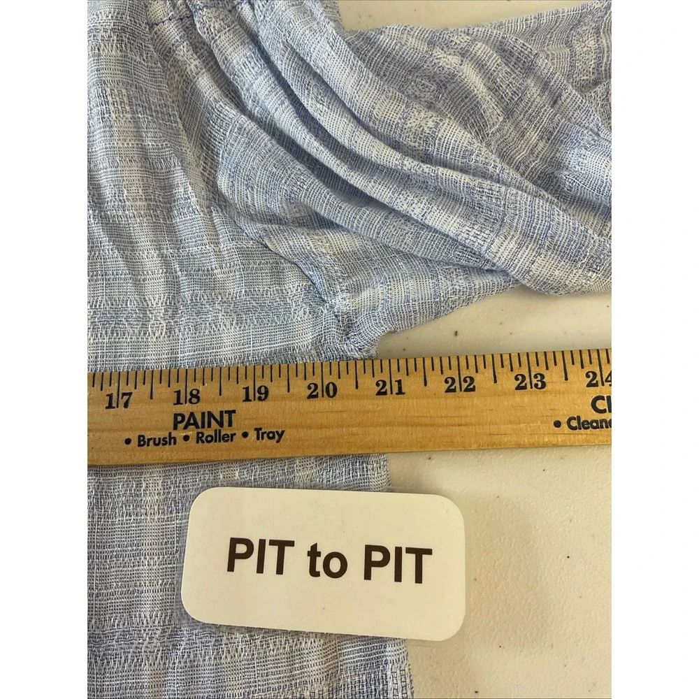 Free People Headed To The Highlands Button-Front Top‎ blue size XS Casual airy